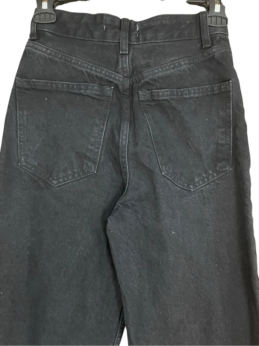 Zara High Rise Wide Leg Jeans Black